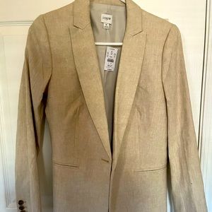 JCrew Linen Blazers!!! Perfect for Summer Oatmeal and White Size 6